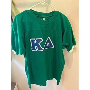 Kappa Delta Sorority KD green short sleeve letter jersey medium